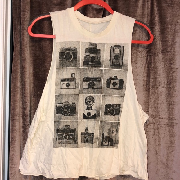 Camera White Tanktop - Picture 1 of 3